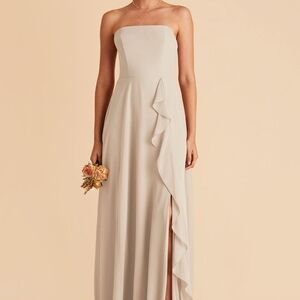 Birdy Grey Winnie Convertible Chiffon Dress Classic Champagne Sz 1X Sold Out EUC